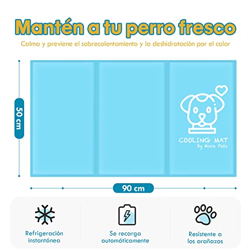 Miniatura 6 de Alfombrilla Refrescante Para Perros Y Gatos Manta Refrescante Perro Cama Refrigerante Alfombra Colchoneta Fria De Verano Fresca Para Mascotas Medianos L 90 X 50 Cm