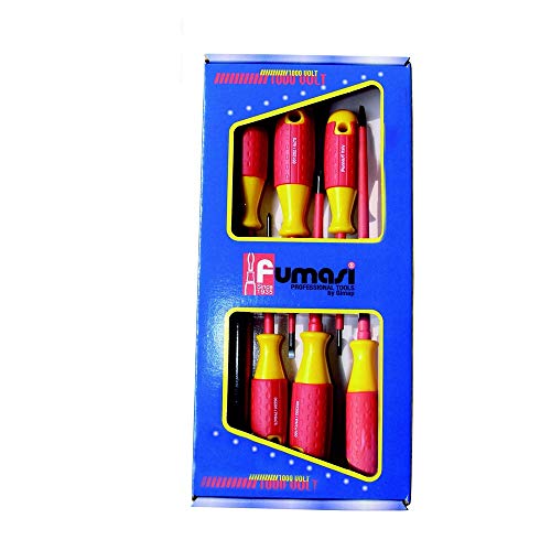 Set Da 6 Cacciaviti Fumasi Viti Tipo Phillips® E Taglio Giraviti Isolati 1000 V Iec 60900