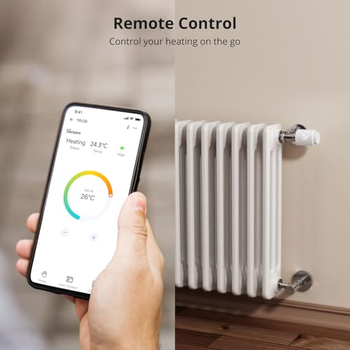 SONOFF Smart Heizkörperthermostat TRVZB, Smart Heizungsthermostat mit App-Funktion, Zigbee...