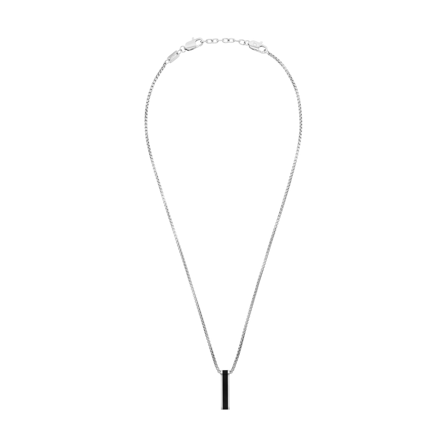 s.Oliver Kette mit Anhänger Edelstahl Herren Halsschmuck, 55+5 cm, Silber, Kommt in Schmuck Geschenk Box, 2035796
