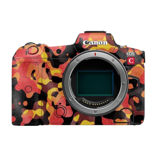 Image of Glossy Glitter Camera Skin Compatible with Canon EOS R5C (2022) - Warm Modern Camo - Premium 3M Vinyl Protective Wrap Decal Cover - Easy to Apply | Crafted in the USA by MightySkins