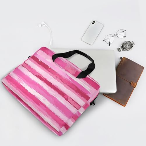 Funda para portátil 15.6 pulgadas con asa y correa rosa miniatura 7