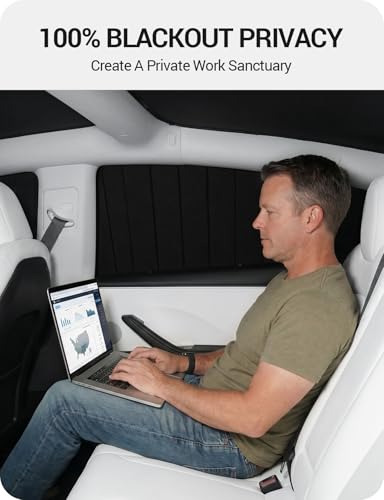 Image of BASENOR [Upgraded Gen2] Tesla Model 3 Side Window Sunshade 2026-2017, 6PCS Full Set Wrinkle-Free Window Covers for Kids, Camping & Privacy Rest, Rear Windshield Reflective UV Protection