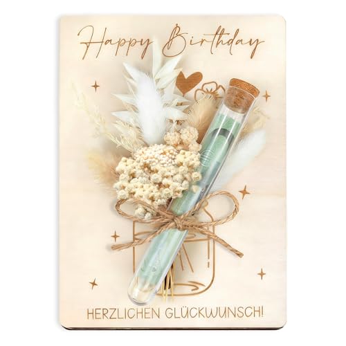 Geldgeschenke Geburtstag Holz Geburtstagskarte Geldgeschenke Verpackung mit Happy Birthday Geburtstagsgeschenk für Frauen Männer Geschenke für Männer Frauen Geburtstag