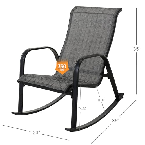 Grand Patio Outdoor Rocking Chair Mesh Sling Rocking Chair Seating Outside For Front Porch Garden Patio Backyard  thumb #1