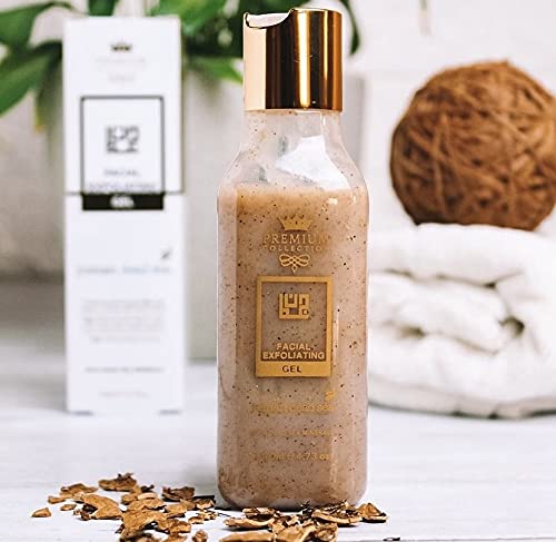 All Natural & Authentic Dead Sea Salt Facial Exfoliating Gel – Paraben Free – Not Tested on Animals – All Skin Types - Infused with Aloe Vera,