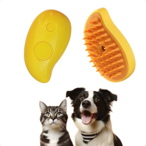 Escova 3 em 1 para Cães e Gatos - Autolimpante, Massagem Relaxante e Remoção de Pelos - Recarregável