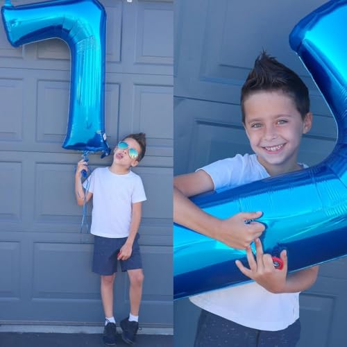 Image of Number Balloons 27 Balloon 40 inch Dark Blue for 27 Birthday Decoration | Saturated Color, Large 40 in, With Inflation Straw & Hanging Hole, Great for Men's Party, Back-To-School Season, Pool Party