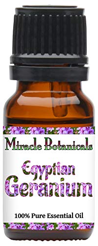 Miracle Botanicals Premium Egyptian Geranium Essential Oil - 100% Pure Pelargonium Graveolens - 10ml and 30ml Sizes - Therapeutic Grade 10ml