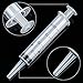 10 Pack Plastic Syringe Liquid Measuring Syringes Without Needle for Epoxy Resin, Craft, Scientific Labs, Feeding Pets Animals, Oil or Glue Applicator (20 ML)