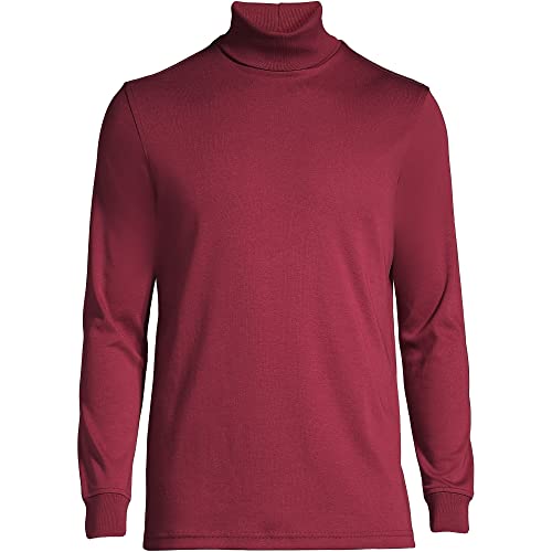 Lands' End Men s Supima Interlock T-Neck Rich Burgundy Regular X-Large2