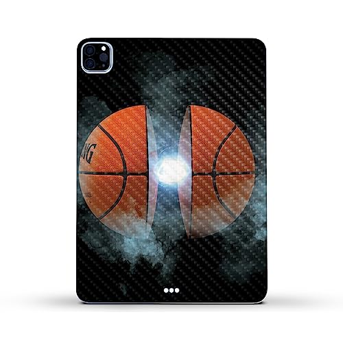 Image of MightySkins Carbon Fiber Skin Compatible with Apple iPad Pro 11 inch M2 4th Gen (2022) Full Wrap Kit - Basketball Orb | Protective Durable Textured Carbon Fiber Finish | Easy to Apply | Made in The USA