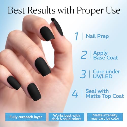 Image of AZUREBEAUTY Matte Gel Top Coat 18ML Big Size, Chrome Proof Powder-Resist No Wipe Velvet Matte Finish Gel Top Coat for Nail Art Long Lasting UV LED