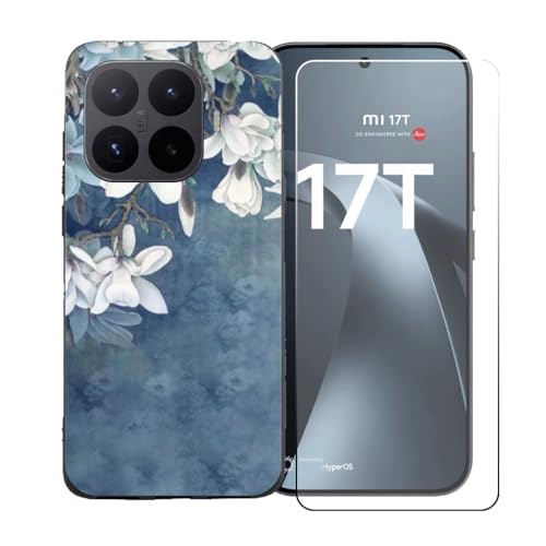 CongJiaLingXi�P�[�X�K�p�� Xiaomi 17T (6.59") + �������ꂽ�K���X�X�N���[���v���e�N�^�[�A�_��ȃV���R�[���V�F���o���p�[TPU�ی�J�o�[�̂���,BST11