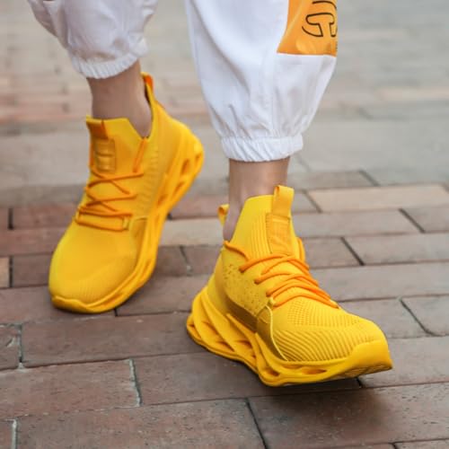 Breathable Mesh Stylish High Top Slip On Sneakers for Men Lightweight Blade Sole Design Sports Streetwear Shoes for Running Walking Gym Fashion Daily Wear3