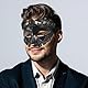 EKKONG Venezianische Maske Herren, Masken Kostüm Maskenball Halloween Augenmaske Masquerade Mask Men für Halloween Maskerade Kleidung Ankleiden Zubehör (Schwarz)