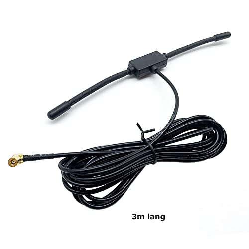 DAB-Antenne Bolwins Q62S für DAB+ Empfang mit SMB Kabel Adapter