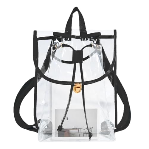 Mochila transparente impermeable con tirantes anchos acolchados para aliviar la carga