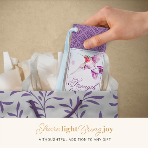 Image of Christian Art Gifts Faux Leather Bookmark for Women: Strength & Dignity
