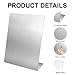 2 Pcs Magnetic Bulletin Board with Stand Metal Tabletop Memo Board Magnet Menu Easel Board Stainless Steel Display Stand for Office Home Kitchen School 10.4 x 6 in