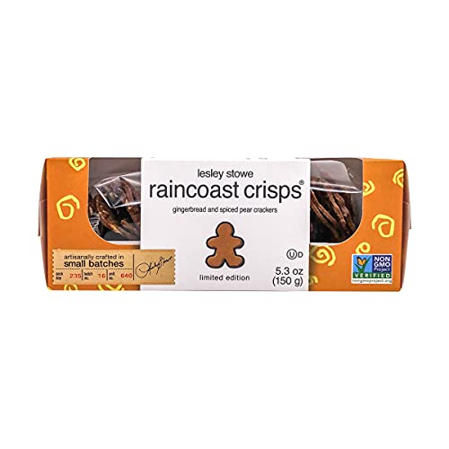 Raincoast Crisps, Crisps Gingerbread Spiced Pear, 5.3 Ounce