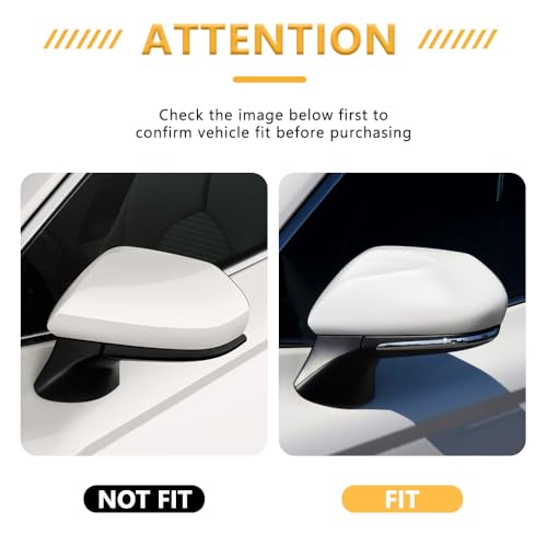 YOCENSE Rearview Mirror Caps Fitment for Toyota Camry 2018-2025 2PCS-Set (Gloss Black - Original, For Camry 2018-2025) by YoCenSe - Used condition - Image 6