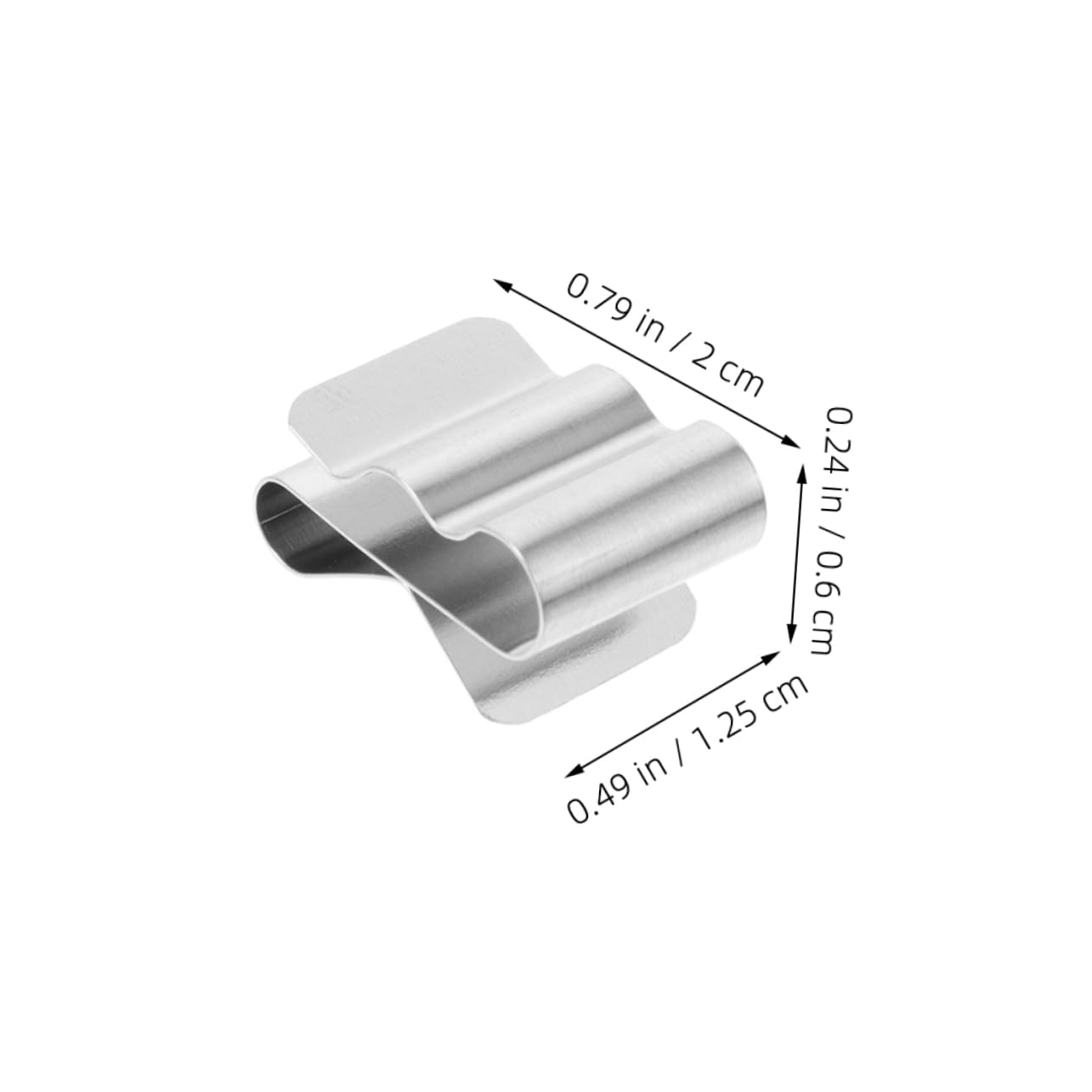 SOLUSTRE Stainless Steel Wire Clamp 20pcs Solar Wire Clips Cable End Crimps Secure Stable Cable Management for Solar Panel