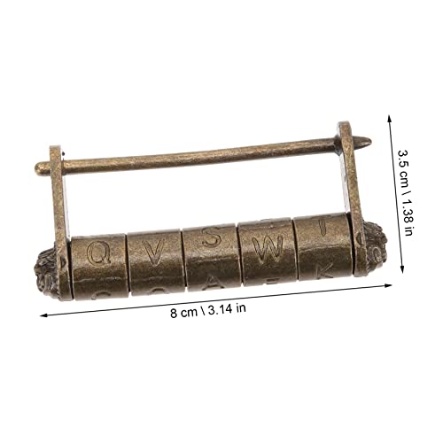 Image of Hemoton Vintage Word Combination Lock Set Zinc Alloy 3.15 Inch Antique Style Passcode Padlocks for Jewelry Box Cabinet Drawer Decoration 2 Pieces