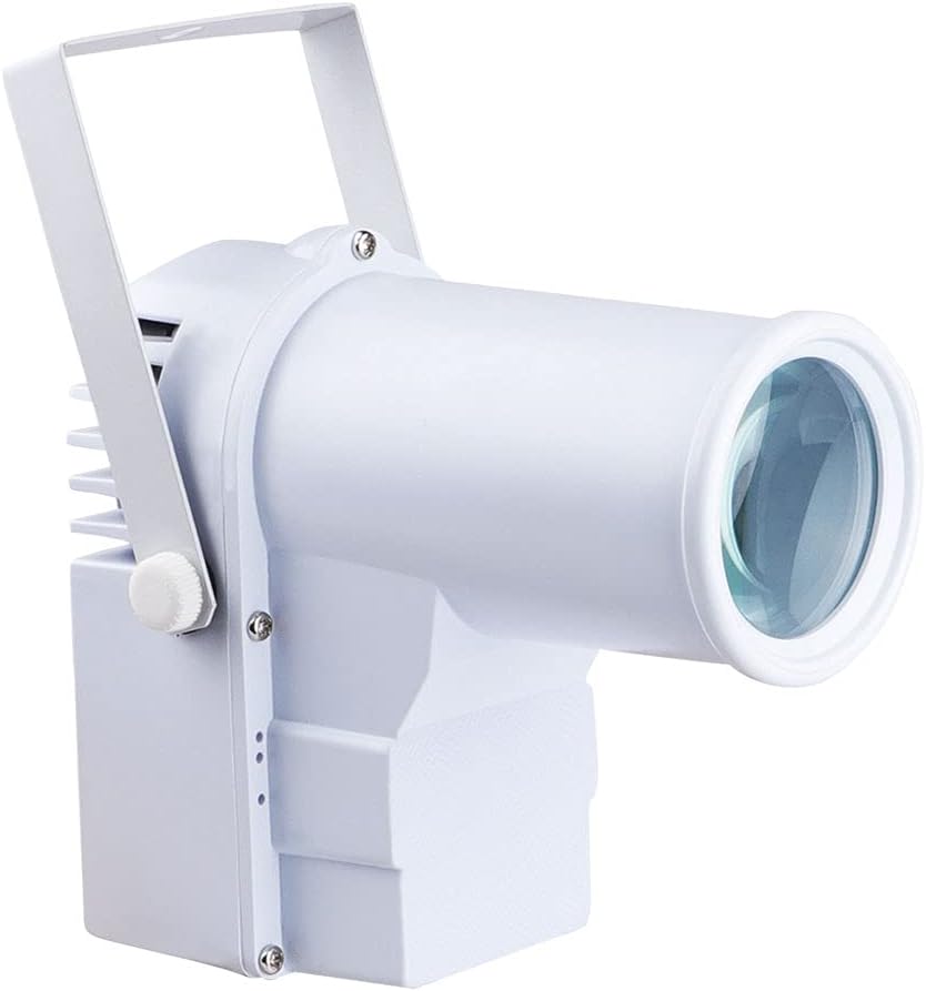 U`King Portable Stage Spotlight RGBW LED Beam Pinspot Light by DMX Control Spot Lights for Mirror Ball Stage Lighting DJ Disco Show Dance Party Wedding Home (WHITE)