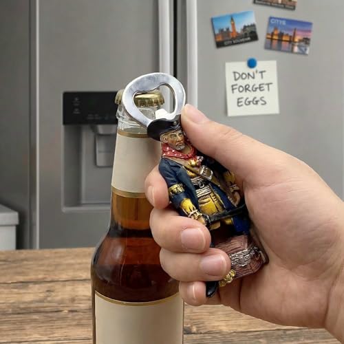 Imán Decorativo Abrebotellas Pirata en Resina 3D miniatura 6