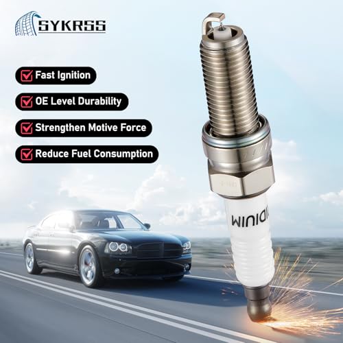 Image of 93175 Iridium Spark Plugs 6 Pack Compatible with Jeep Grand Cherokee Wrangler Compatible with Honda Odyssey Pilot Accord Santa Fe Ram 1500 RDX 3.0L 3.5L 3.6L V6 Engine for LKR7DIX11S