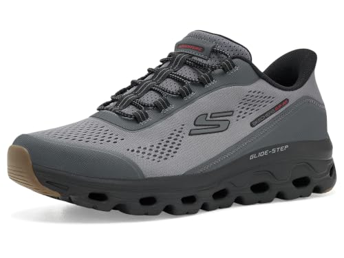 Image of Skechers Men's Glide-Step Sole Hands Free Slip-in,Charcoal /Black,10.5 Wide