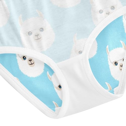 Joisal Fancy Girls Underwear Toddlers 2t Cotton Panties Little Girl Cute White Alpacas Light Blue Kids Briefs Undies 5