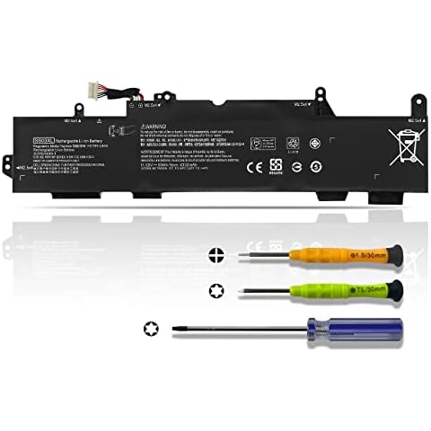 K KYUER 50WH SS03XL Laptop battery for HP EliteBook 730 735 740 745 830 840 846 G5, EliteBook 735 745 830 840 846 G6, HP MT44 MT45 Mobile Thin Client ZBOOK 14U G5 G6 HSTNN-LB8G HSTNN-IB8C HSN-I13C-4 Cover