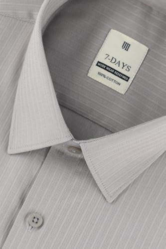 Image of 7-DAYS Premium Men's Formal Shirts - Cotton, Self-Design, Full Sleeve, Regular Fit, with Pocket, Stylish Office Shirts for Men