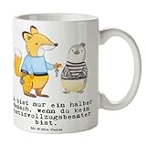 Mr. & Mrs. Panda Tasse Justizvollzugsbeamter Herz - Geschenk, Beruf, Gefängnis, Designer Tasse, Danke, Gefängniswärter, Kaffeetassen, Kollegin,