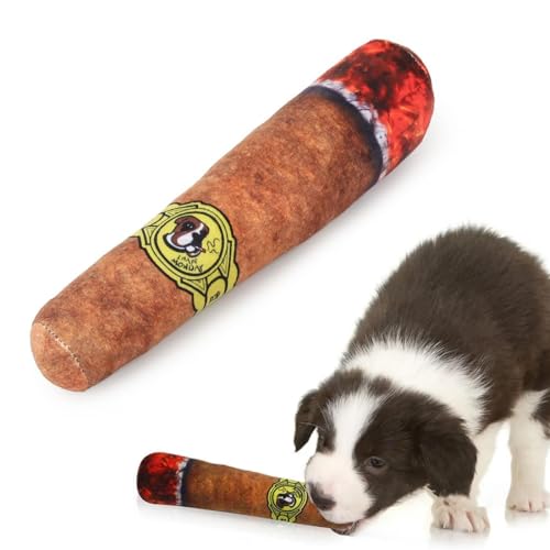 GXGM Gioco Interattivo Per Cani - Peluche Resistente Squeak Forma Di Sigaro Per Cani Grandi, Media e Piccoli