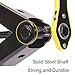 LEADBRAND Black Steel Scissor Jack, 2.5 tons (5,511lbs) Capacity, with Ratchet Handle, Oversized Base