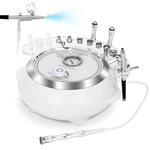 iklestar 3 in 1 Mikrodermabrasionsgerät Gesicht mit Sprühpistole, Professionelles Diamant Dermabrasions Gesichtsbehandlungsset Mikrodermabrasionsgerät für Salon und Heimgebrauch, 65-68cmHg