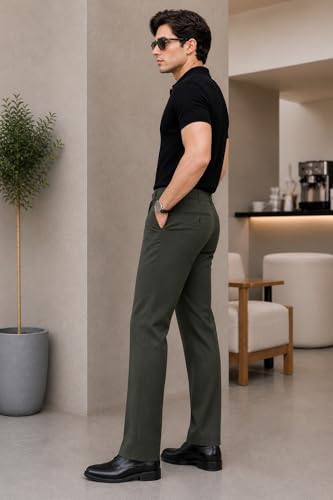 Image of Men's Formal Trouser Pant| Men's Bootcut Important Pant | Men Slim Fit Pants, Straight Fit Formal Trouser | Elegant Styling for Daily Use