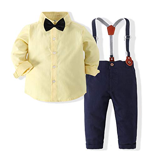 Kimocat Baby Boy Clothes Gentleman Clothing Suit for Newborn Baby Bow Tie Shirt + Suspender Trousers Kimocat Baby Boy Clothes Gentleman Clothing Suit for Newborn Baby Bow Tie Shirt + Suspender Trousers