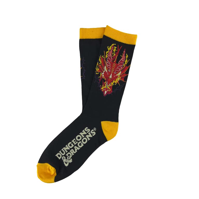 Dragons and Dungeons - Socks, Half-Socks, D&D, Black, Dungeons and Dragons, Unisex, Official Product (CyP Brands)