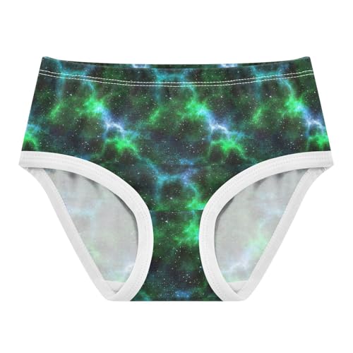 Joisal Girls Underwear Toddlers 2t Cotton Panties Little Girl Aesthetic Undies Kids Briefs Cool Cosmic Nebula Green