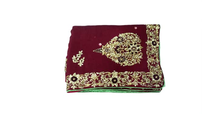 Rajasthani LookTraditional Designer Hand worked Kolkata Bengali Benarsi Pure Silk Saree For Bridal wedding anniversary reception party.