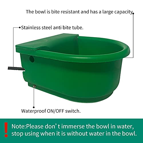 Automatic Heated Horse Waterer Bowl, 4L Large Capacity Farm Heated Water Bowl Constant Temperature Dispenser With Float Control For Pet Dog Goat Chicken And Other Animals,Outdoor Thermal-Bowl #TOP3