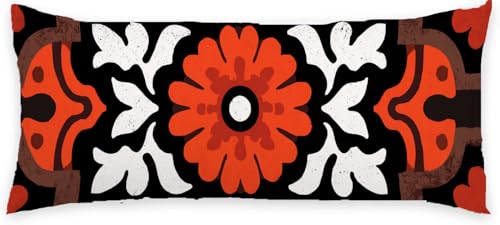 Funda Almohada 90 Color Naranja Funda Cojin Retro Protector Almohada, Fundas Cojines Cama Decorativos Lino Fundas Cojin Embarazada Larga Cojines, para Dormir Lado Soporte Cuello Embarazo Apoyo P-553