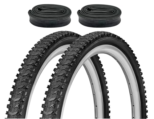 2er Set Fahrradreifen 24x1,75 Zoll 47-507 mit Autoventil Schläuchen AV