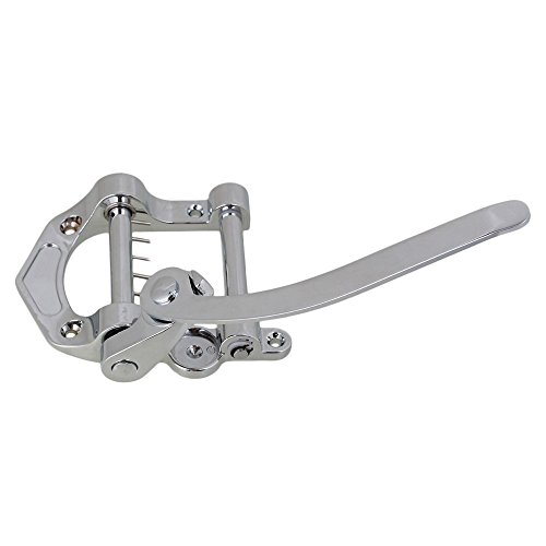 Yibuy Vibrato Chevalet pour guitare électrique Argenté 224 x 98 mm - Les Beatles, Paul McCartney, John Lennon, RIngo Starr, George Harrison Yibuy Vibrato Chevalet pour guitare électrique Argenté 224 x 98 mm – Image 4