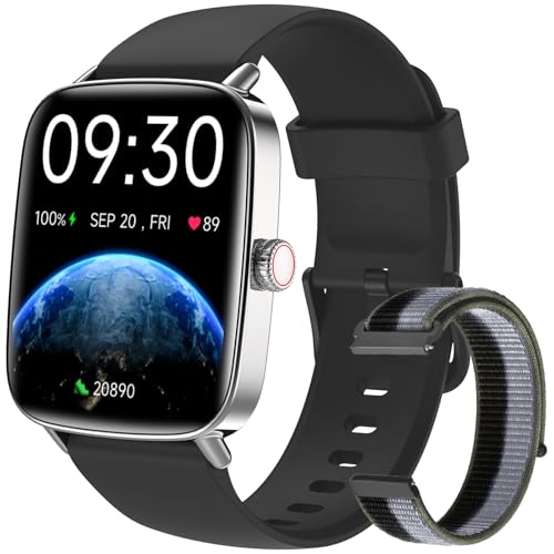 Fitpolo Smart Watch for Men Women, Stainless Steel Bezel Fitness