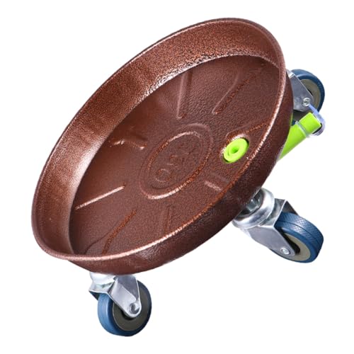 ifundom Base De Maceta De Hierro con Ruedas Soporte Movil para Plantas De Exterior Bandeja Rodante para Jardineras De Interior o Patio